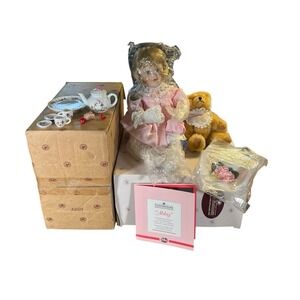 Abby Porcelain Doll  "Please‎ Come To Tea" Ashton Drake Collection COMPLETE